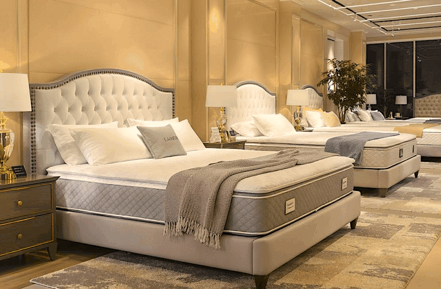 a mattress showroom