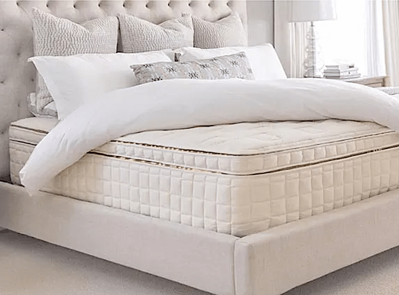 a bed with a mattress