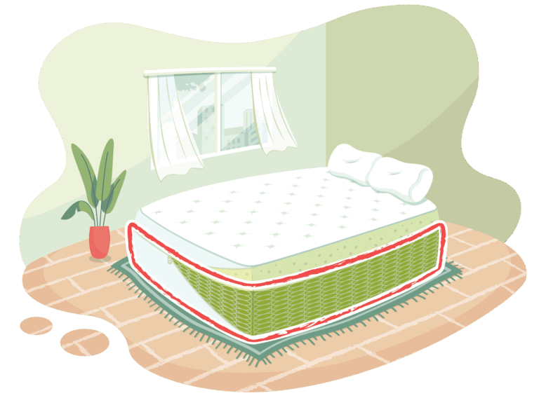 diy mattress support layer illustration