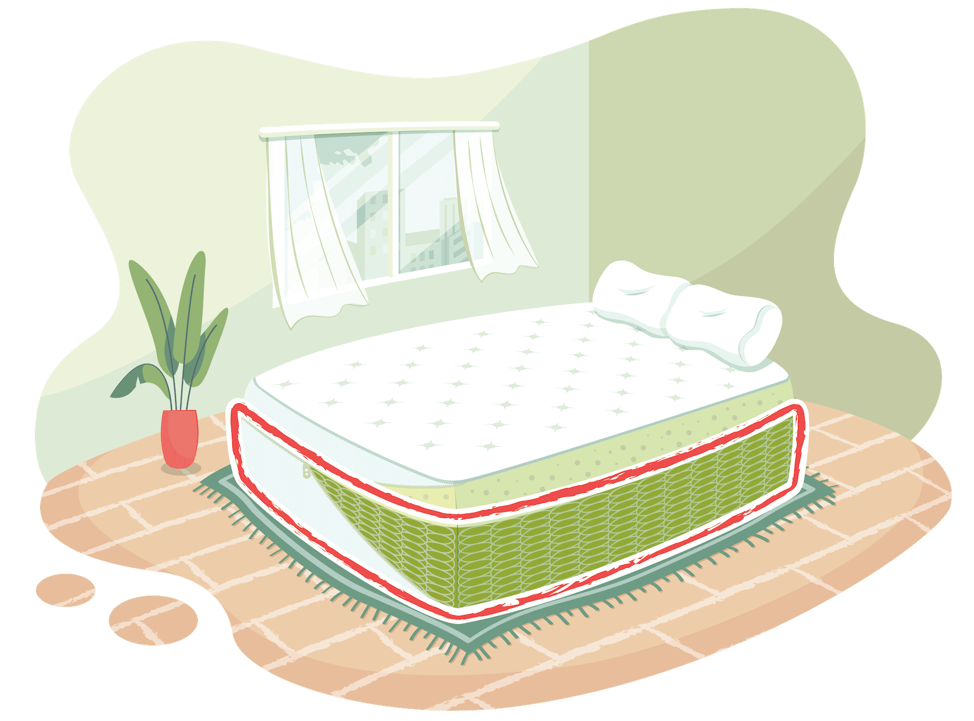 Where to Buy: DIY Mattress SUPPORT Layers 1 diy mattress support layer illustration