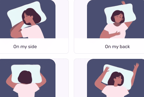 a collage of a woman sleeping in different positions