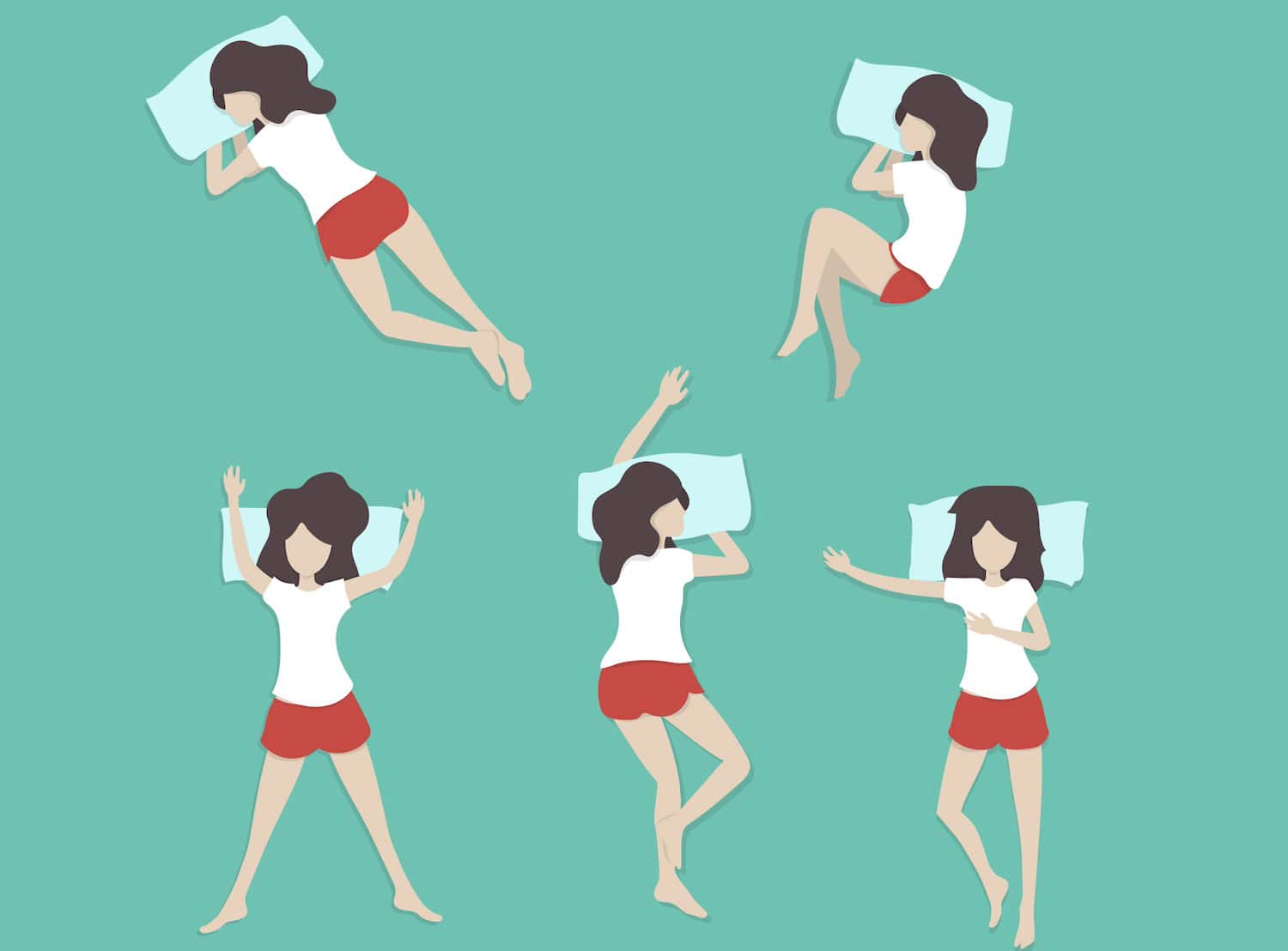 sleep positions woman