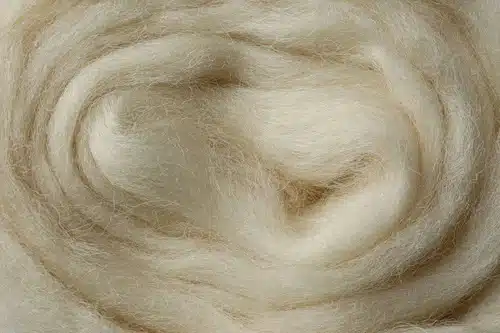 a close-up of wool batting