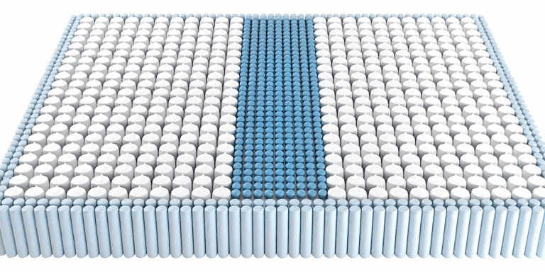 An illustration of a zoned pocket coil unit.