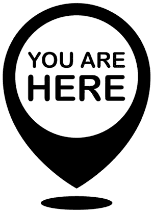 a "you are here" marker