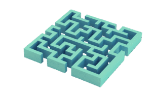 a blue maze