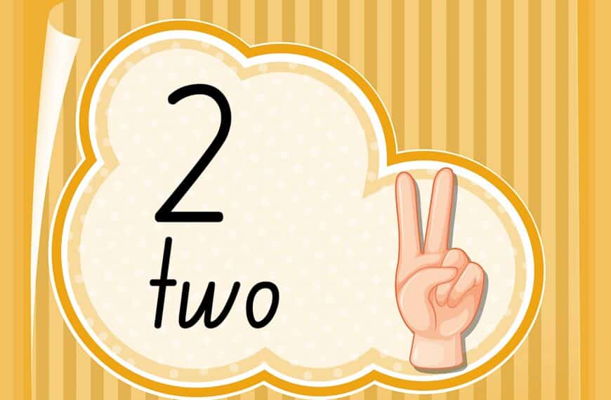 the number 2 and hand with a two fingers