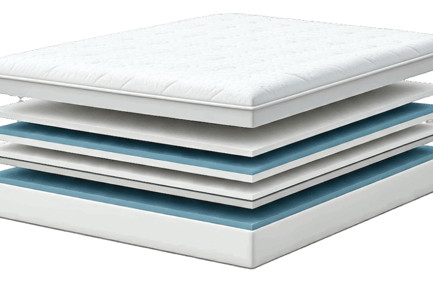 firm fom mattress support layers in a stack