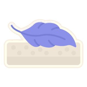 The Quasi DIY Mattress: A Shortcut to Custom Comfort 4 Purple feather on a mattress surface