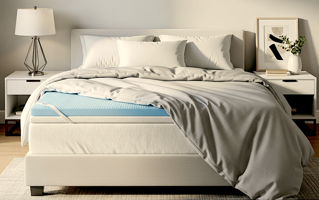 Learning About Layers: The Definitive Mattress Foam Glossary 3 Cozy bed with memory foam topper
